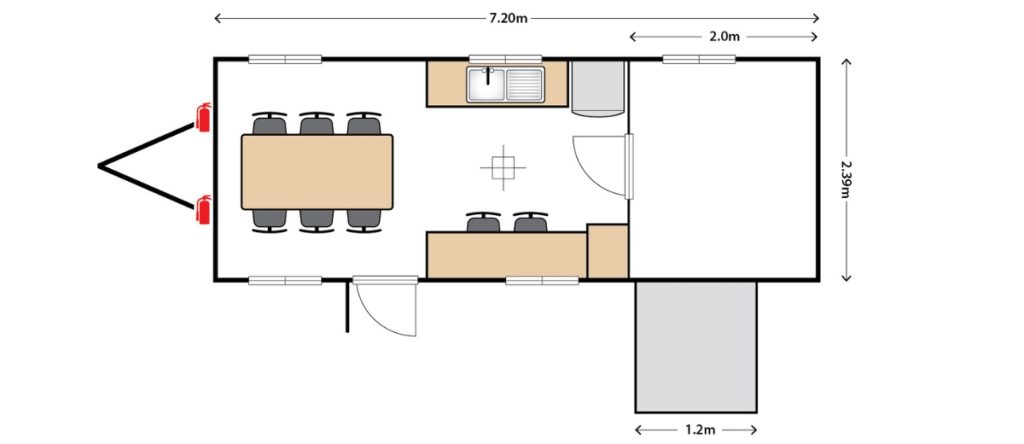 Toy Hauler with Tool Storage and Mobile Office Floor Plan